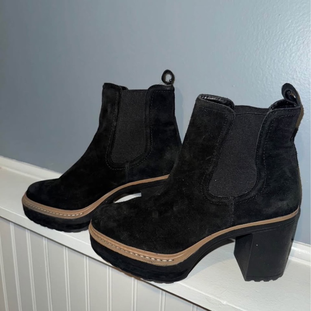 Women's Black Suede Ankle Boots